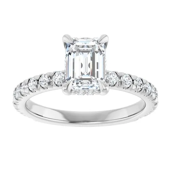 Claw-Prong Hidden Halo-Style Engagement Ring Image 3 Futer Bros Jewelers York, PA