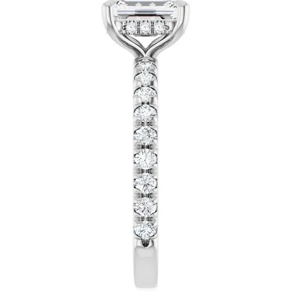 Claw-Prong Hidden Halo-Style Engagement Ring Image 4 Natale Jewelers Sewell, NJ