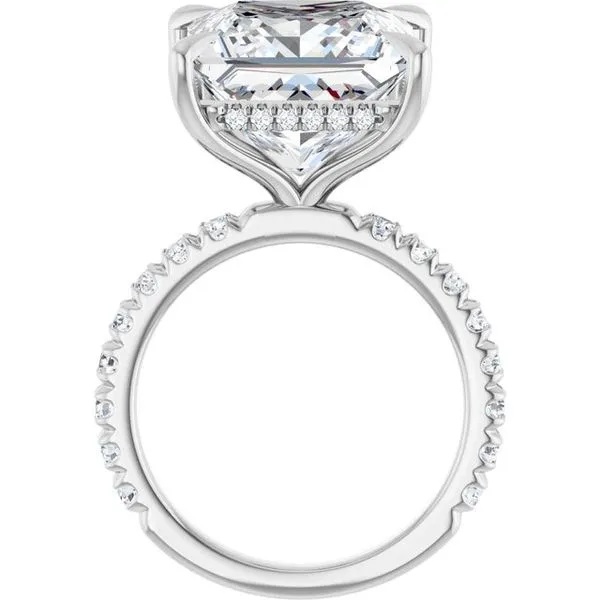 Claw-Prong Hidden Halo-Style Engagement Ring Image 2 Natale Jewelers Sewell, NJ