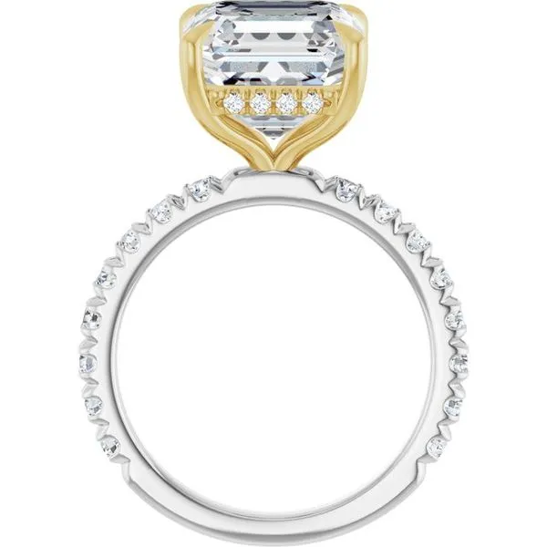 Claw-Prong Hidden Halo-Style Engagement Ring Image 2 JF Jones Jewelers Rochester, NY
