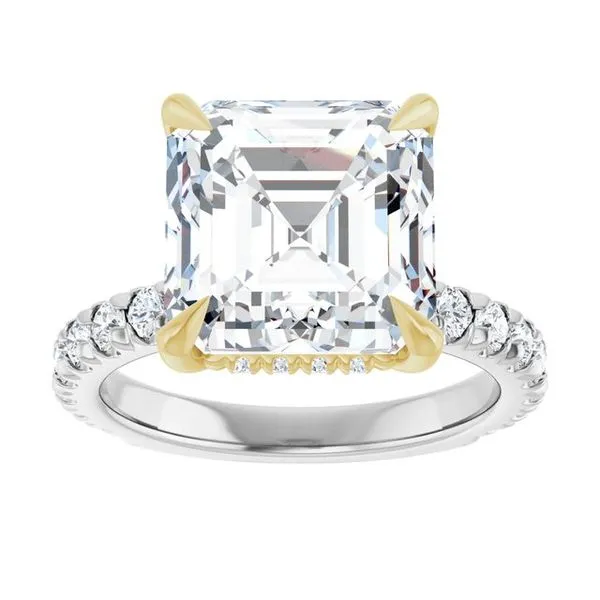 Claw-Prong Hidden Halo-Style Engagement Ring Image 3 Michael Szwed Jewelers Longmeadow, MA