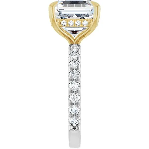 Claw-Prong Hidden Halo-Style Engagement Ring Image 4 Hudson Valley Goldsmith New Paltz, NY