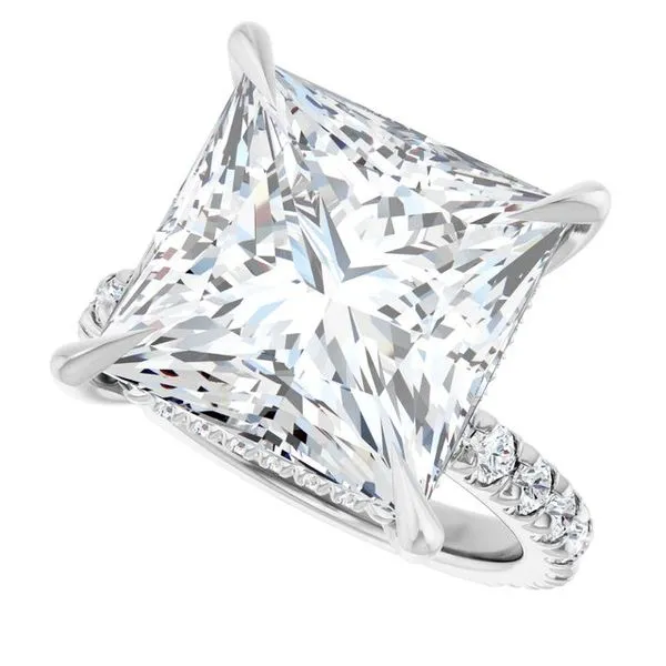 Claw-Prong Hidden Halo-Style Engagement Ring Image 5 Raleigh Diamond Fine Jewelry Raleigh, NC