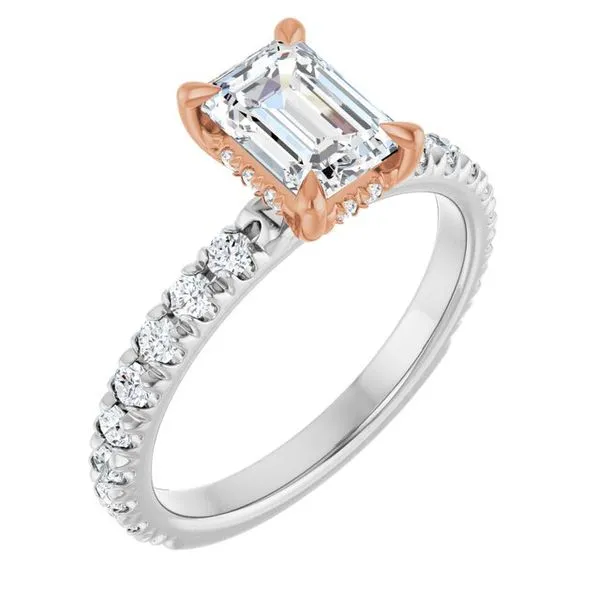 Claw-Prong Hidden Halo-Style Engagement Ring Futer Bros Jewelers York, PA