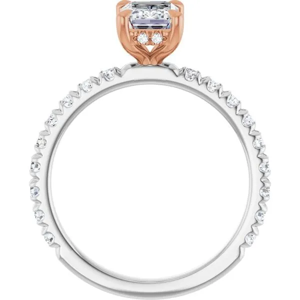 Claw-Prong Hidden Halo-Style Engagement Ring Image 2 J. West Jewelers Round Rock, TX