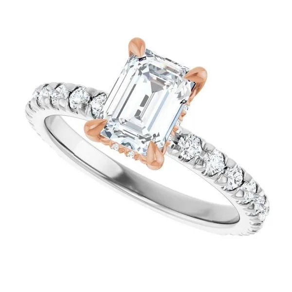 Claw-Prong Hidden Halo-Style Engagement Ring Image 5 Raleigh Diamond Fine Jewelry Raleigh, NC