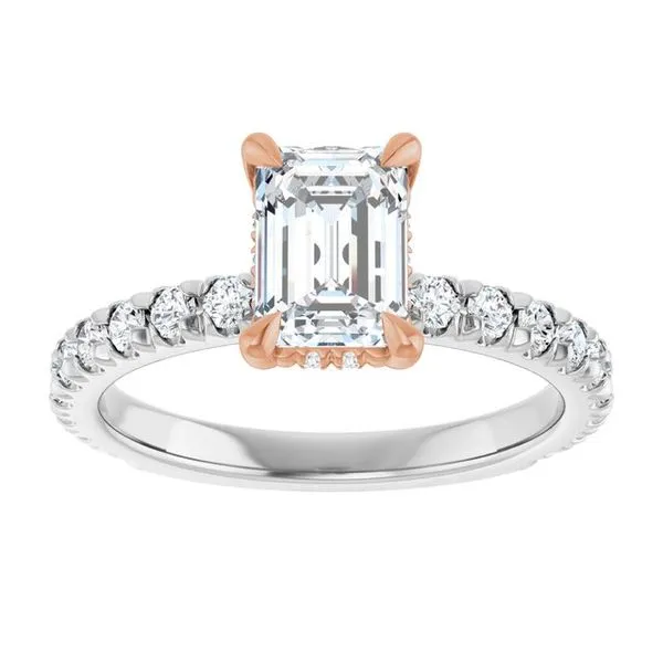Claw-Prong Hidden Halo-Style Engagement Ring Image 3 Shipley's Fine Jewelry Hampstead, MD