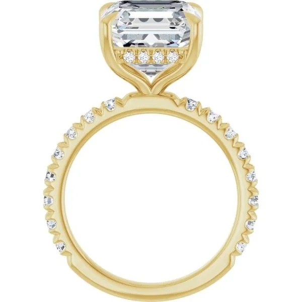 Claw-Prong Hidden Halo-Style Engagement Ring Image 2 Don's Jewelry & Design Washington, IA