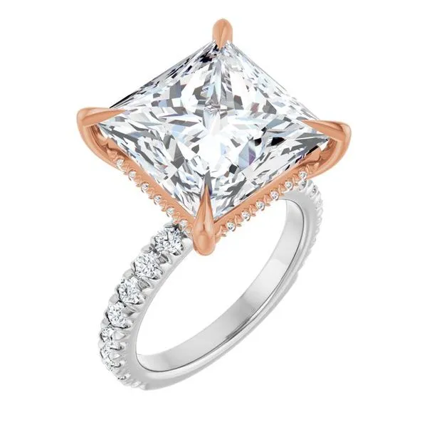 Claw-Prong Hidden Halo-Style Engagement Ring Ask Design Jewelers Olean, NY