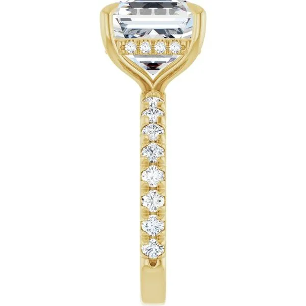 Claw-Prong Hidden Halo-Style Engagement Ring Image 4 Vulcan's Forge LLC KANSAS CITY, MO