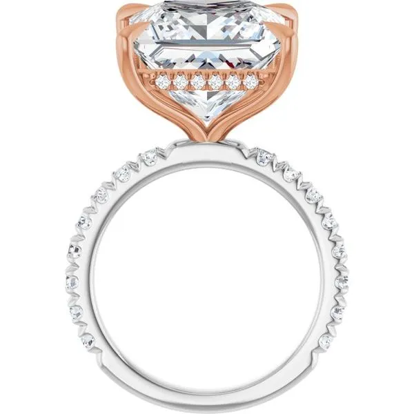 Claw-Prong Hidden Halo-Style Engagement Ring Image 2 Don's Jewelry & Design Washington, IA