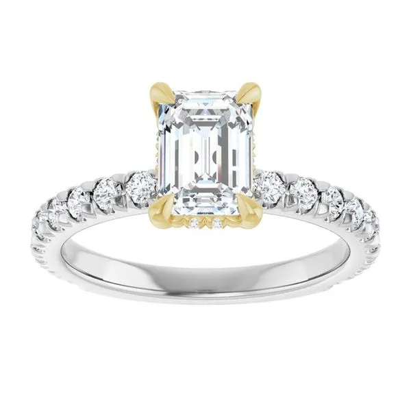 Claw-Prong Hidden Halo-Style Engagement Ring Image 3 Clater Jewelers Louisville, KY