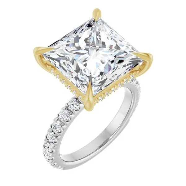 Claw-Prong Hidden Halo-Style Engagement Ring Futer Bros Jewelers York, PA