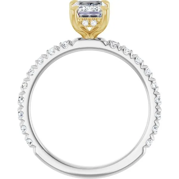 Claw-Prong Hidden Halo-Style Engagement Ring Image 2 Hudson Valley Goldsmith New Paltz, NY