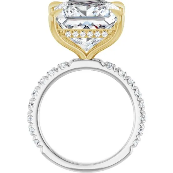 Claw-Prong Hidden Halo-Style Engagement Ring Image 2 Austin's Fine Diamonds & Jewelry Lyndhurst, NJ
