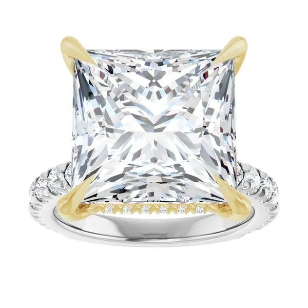 Claw-Prong Hidden Halo-Style Engagement Ring Image 3 Austin's Fine Diamonds & Jewelry Lyndhurst, NJ