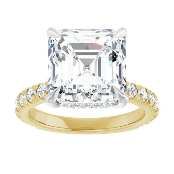 Claw-Prong Hidden Halo-Style Engagement Ring Image 3 Vulcan's Forge LLC KANSAS CITY, MO