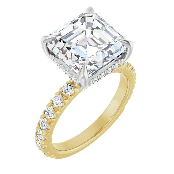 Claw-Prong Hidden Halo-Style Engagement Ring Northwood Jewelers Northwood, OH