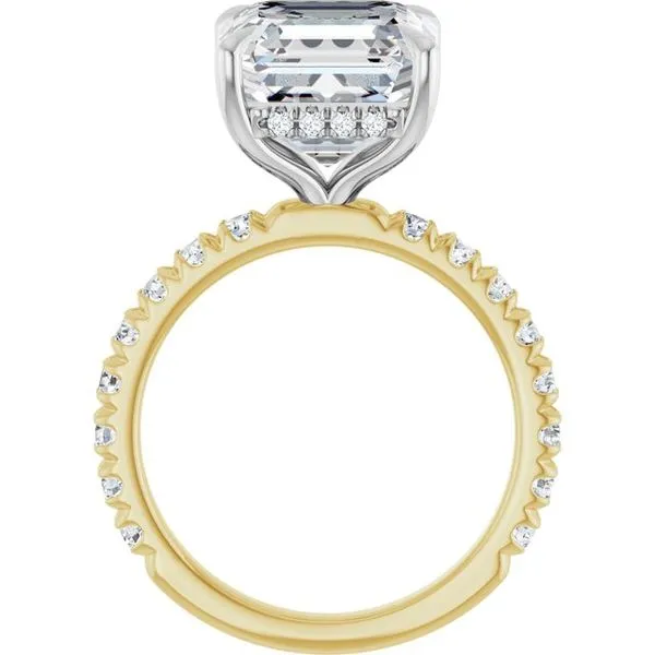 Claw-Prong Hidden Halo-Style Engagement Ring Image 2 Don's Jewelry & Design Washington, IA