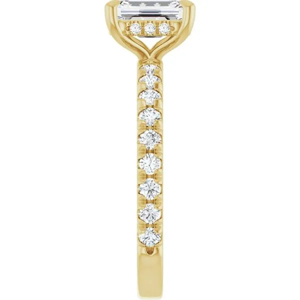 Claw-Prong Hidden Halo-Style Engagement Ring Image 4 Austin's Fine Diamonds & Jewelry Lyndhurst, NJ