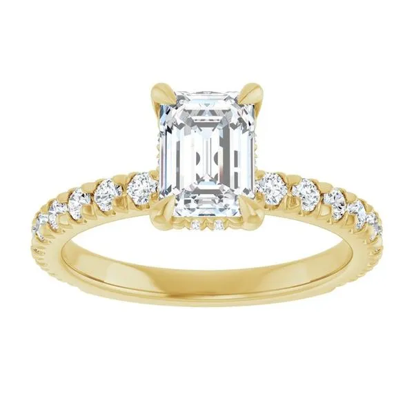 Claw-Prong Hidden Halo-Style Engagement Ring Image 3 Shipley's Fine Jewelry Hampstead, MD