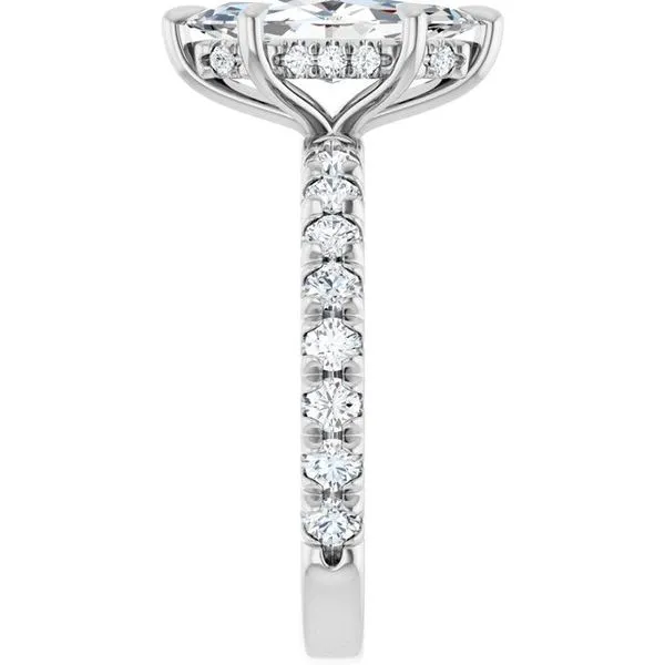 Claw-Prong Hidden Halo-Style Engagement Ring Image 4 Don's Jewelry & Design Washington, IA