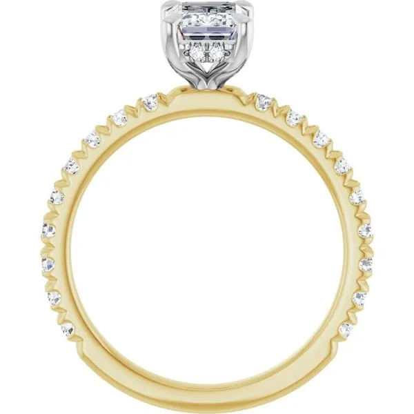 Claw-Prong Hidden Halo-Style Engagement Ring Image 2 Northwood Jewelers Northwood, OH
