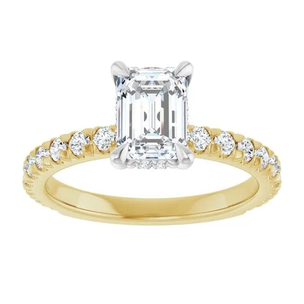 Claw-Prong Hidden Halo-Style Engagement Ring Image 3 Paul James Jewelers Angels Camp, CA