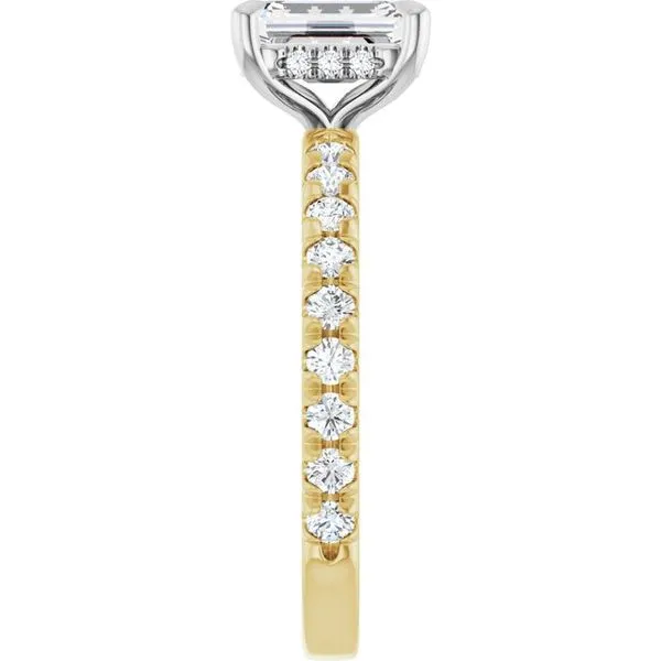 Claw-Prong Hidden Halo-Style Engagement Ring Image 4 Northwood Jewelers Northwood, OH