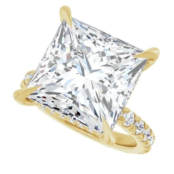 Claw-Prong Hidden Halo-Style Engagement Ring Image 5 Clater Jewelers Louisville, KY