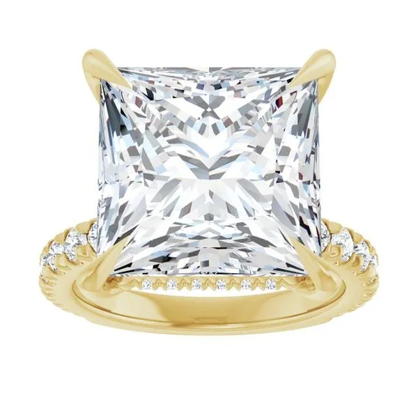 Claw-Prong Hidden Halo-Style Engagement Ring Image 3 Don's Jewelry & Design Washington, IA