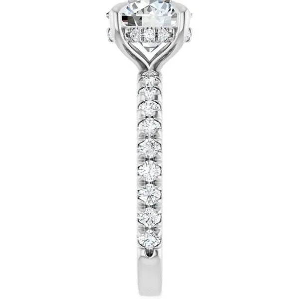 Claw-Prong Hidden Halo-Style Engagement Ring Image 4 Arezzo Jewelers Elmwood Park, IL