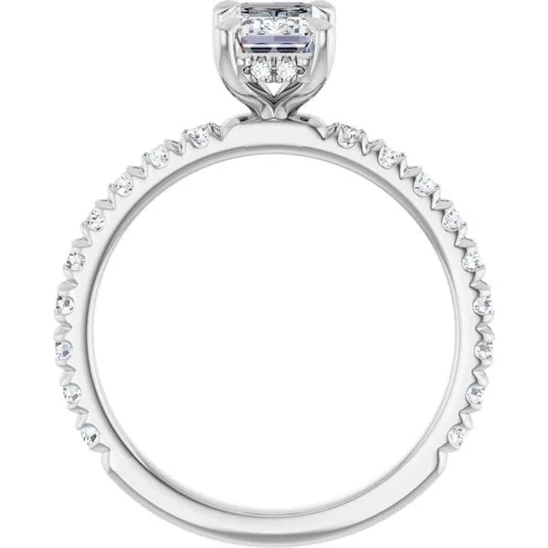 Claw-Prong Hidden Halo-Style Engagement Ring Image 2 Clater Jewelers Louisville, KY