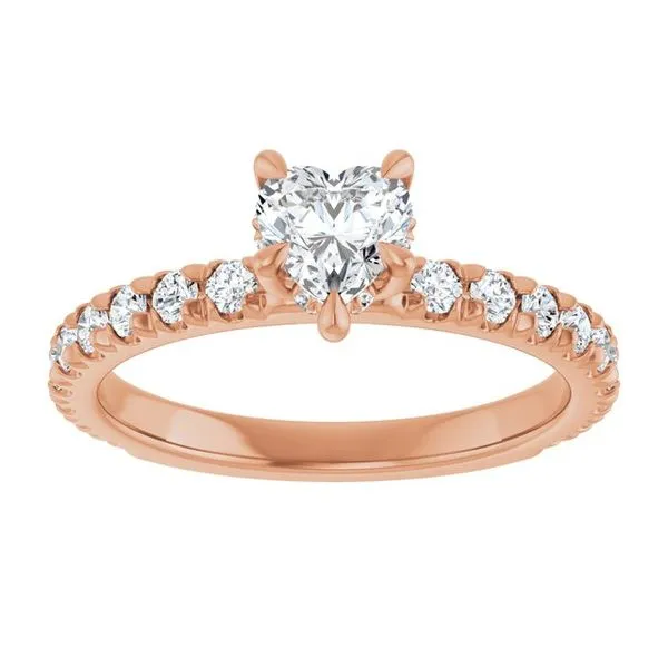 Claw-Prong Hidden Halo-Style Engagement Ring Image 3 JF Jones Jewelers Rochester, NY