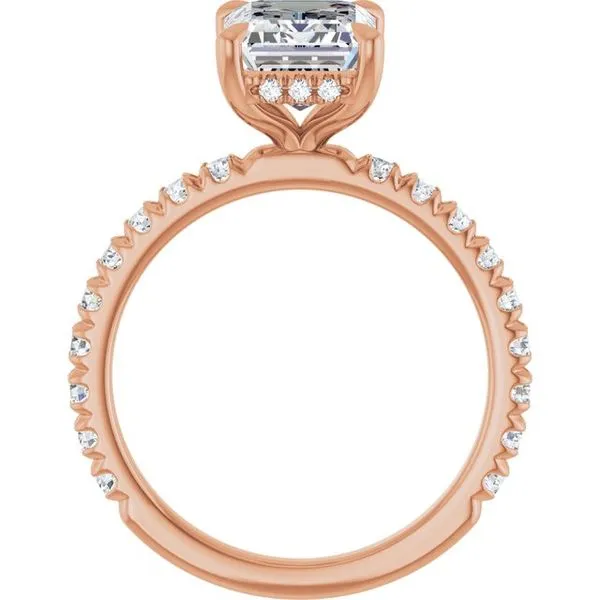 Claw-Prong Hidden Halo-Style Engagement Ring Image 2 Arezzo Jewelers Elmwood Park, IL
