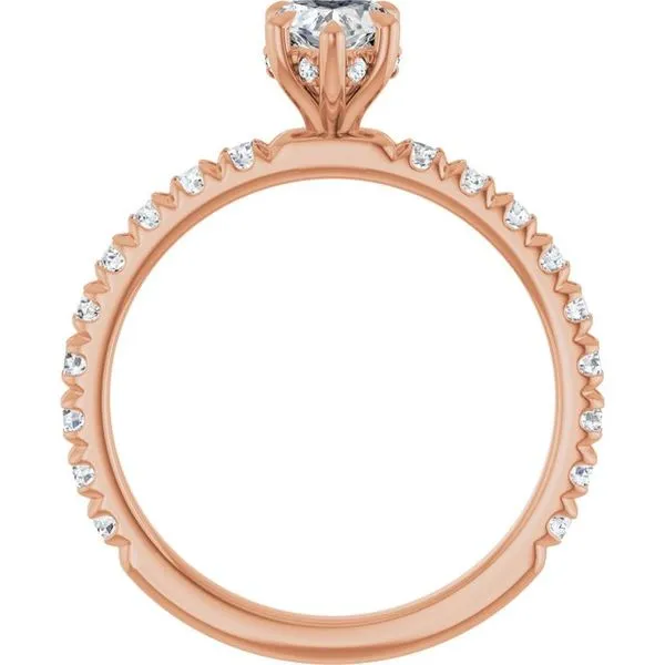 Claw-Prong Hidden Halo-Style Engagement Ring Image 2 Northwood Jewelers Northwood, OH