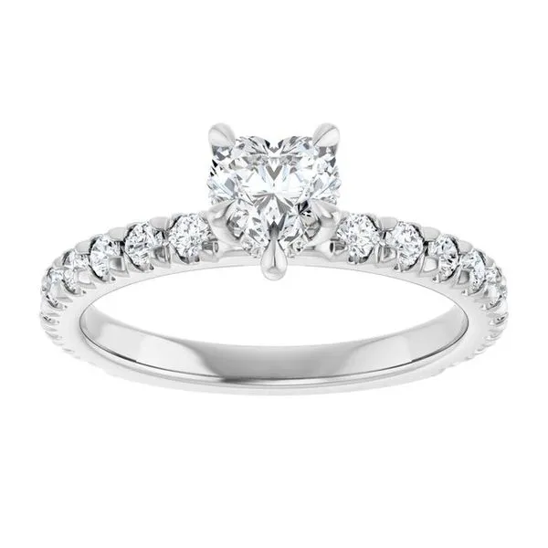 Claw-Prong Hidden Halo-Style Engagement Ring Image 3 Vulcan's Forge LLC KANSAS CITY, MO