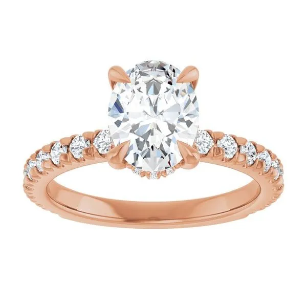 Claw-Prong Hidden Halo-Style Engagement Ring Image 3 Austin's Fine Diamonds & Jewelry Lyndhurst, NJ