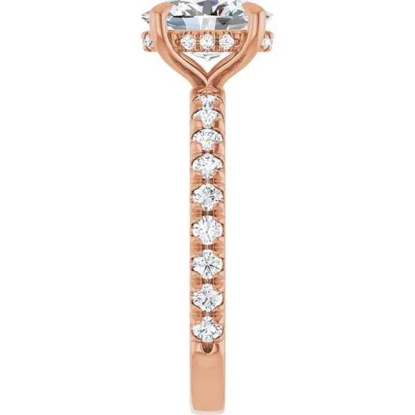 Claw-Prong Hidden Halo-Style Engagement Ring Image 4 Redlands Jewelers Redlands, CA