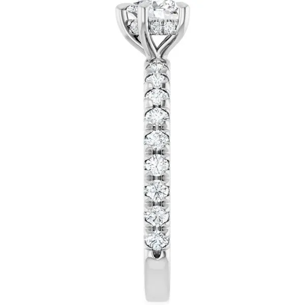 Claw-Prong Hidden Halo-Style Engagement Ring Image 4 JF Jones Jewelers Rochester, NY