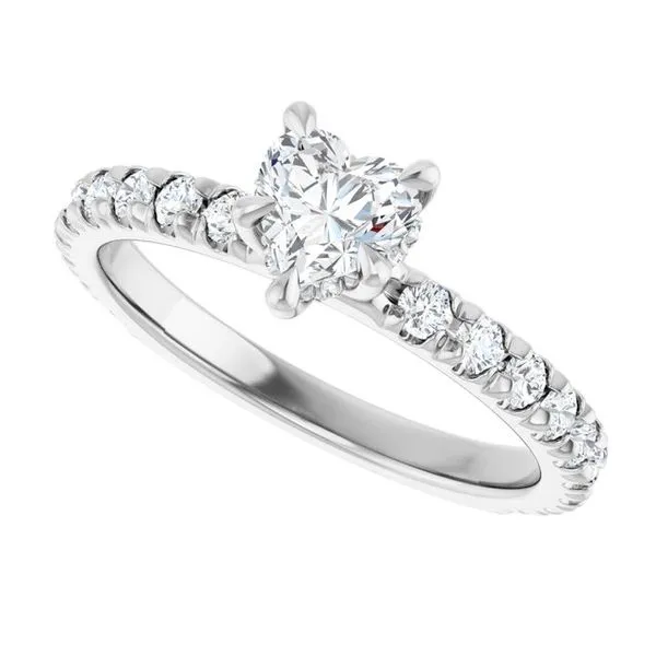 Claw-Prong Hidden Halo-Style Engagement Ring Image 5 Mark Jewellers La Crosse, WI