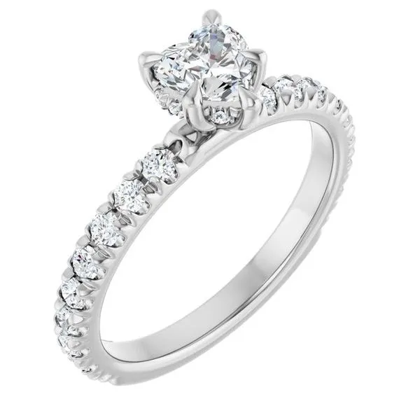 Claw-Prong Hidden Halo-Style Engagement Ring Michael Szwed Jewelers Longmeadow, MA