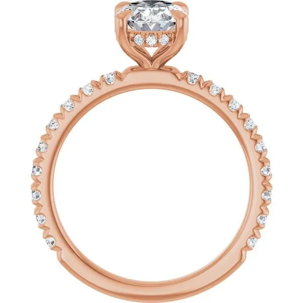 Claw-Prong Hidden Halo-Style Engagement Ring Image 2 Austin's Fine Diamonds & Jewelry Lyndhurst, NJ