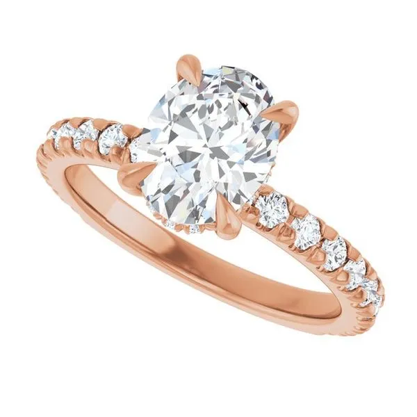 Claw-Prong Hidden Halo-Style Engagement Ring Image 5 Vulcan's Forge LLC KANSAS CITY, MO