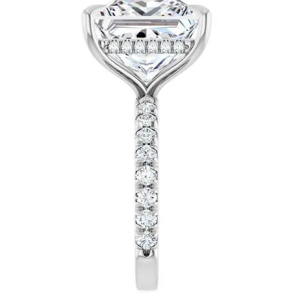 Claw-Prong Hidden Halo-Style Engagement Ring Image 4 Northwood Jewelers Northwood, OH