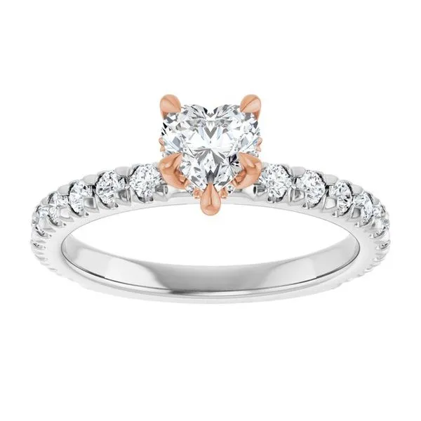 Claw-Prong Hidden Halo-Style Engagement Ring Image 3 Shipley's Fine Jewelry Hampstead, MD