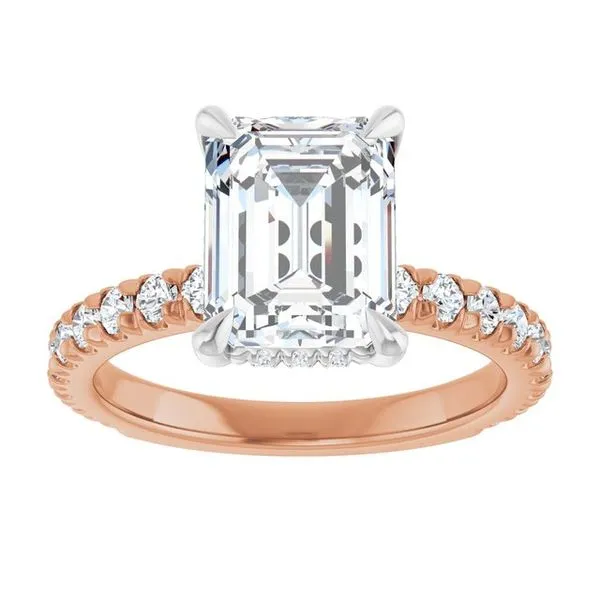 Claw-Prong Hidden Halo-Style Engagement Ring Image 3 J. Thomas Jewelers Rochester Hills, MI