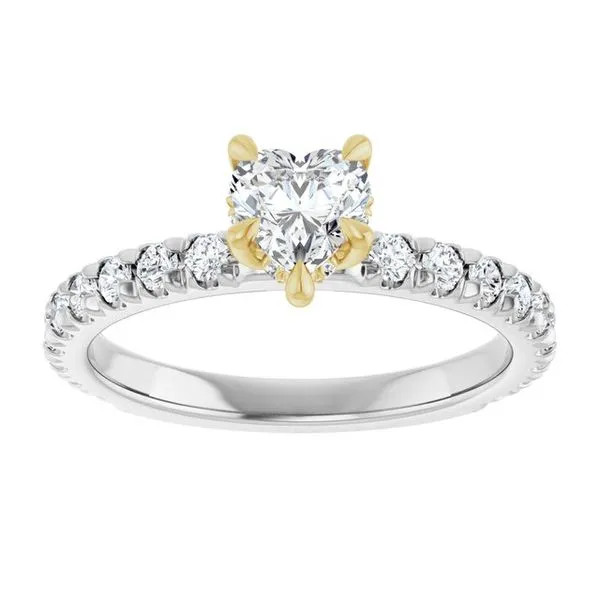 Claw-Prong Hidden Halo-Style Engagement Ring Image 3 Hudson Valley Goldsmith New Paltz, NY