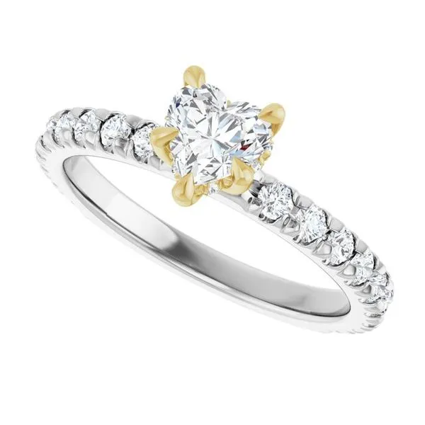 Claw-Prong Hidden Halo-Style Engagement Ring Image 5 Futer Bros Jewelers York, PA