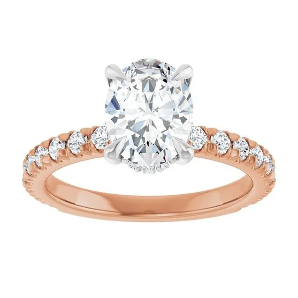 Claw-Prong Hidden Halo-Style Engagement Ring Image 3 J. Thomas Jewelers Rochester Hills, MI